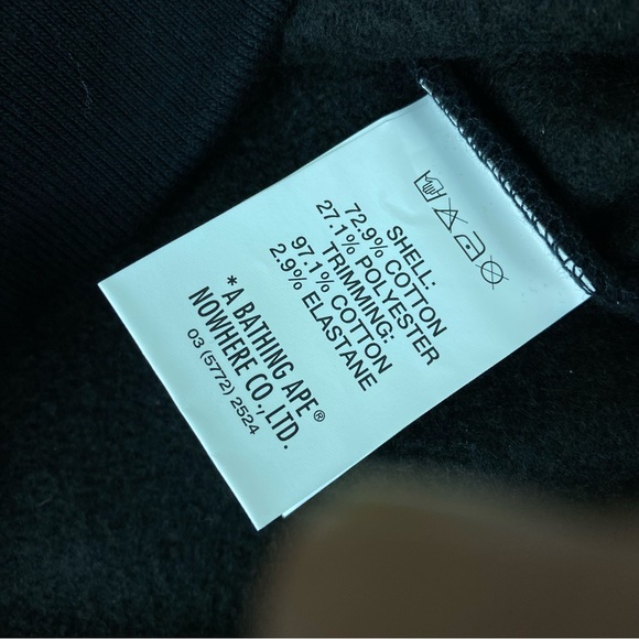 AAPE BY A BATHING APE Black Printed Men’s Crewneck Sweatshirt Men’s Size Small - Picture 9 of 16